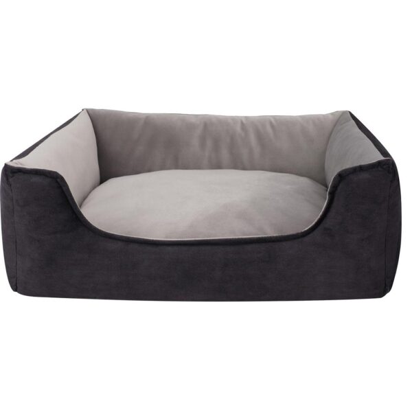 Hundeseng KARLA ECO 50 x 43 x 17 cm sort/lysegrå